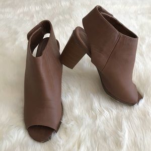 City Classified peep toe booties